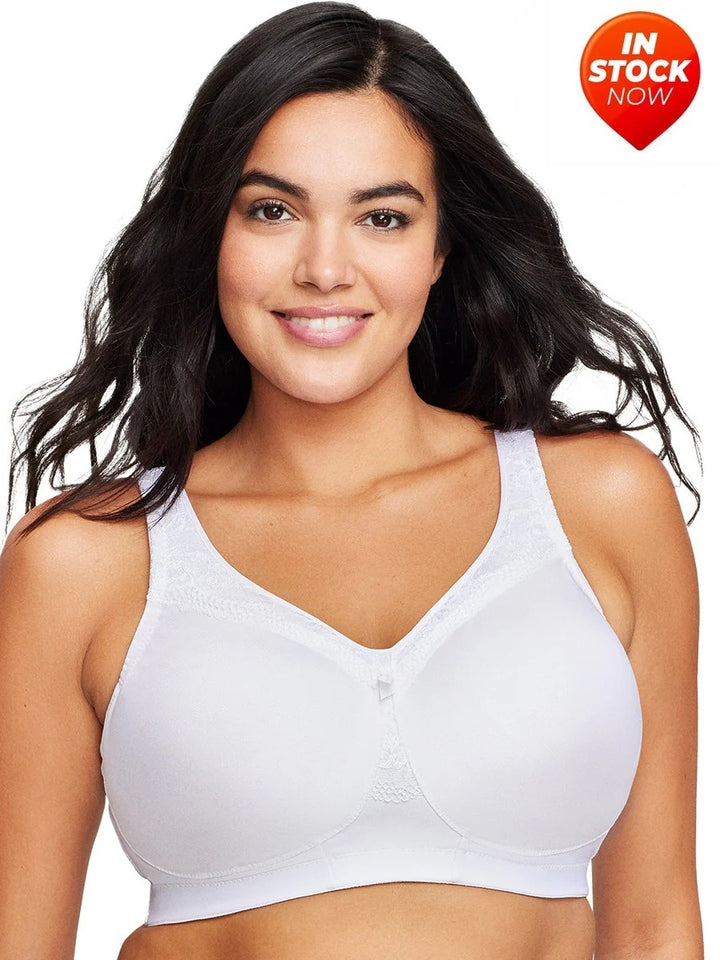 In Stock Glamorise Bra 1007 - MagicLift Seamless Everyday Bra - White