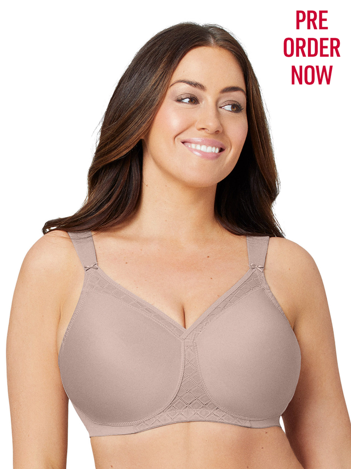 Glamorise Bra 1080 - Everyday Seamless Support T-Shirt Bra - Taupe