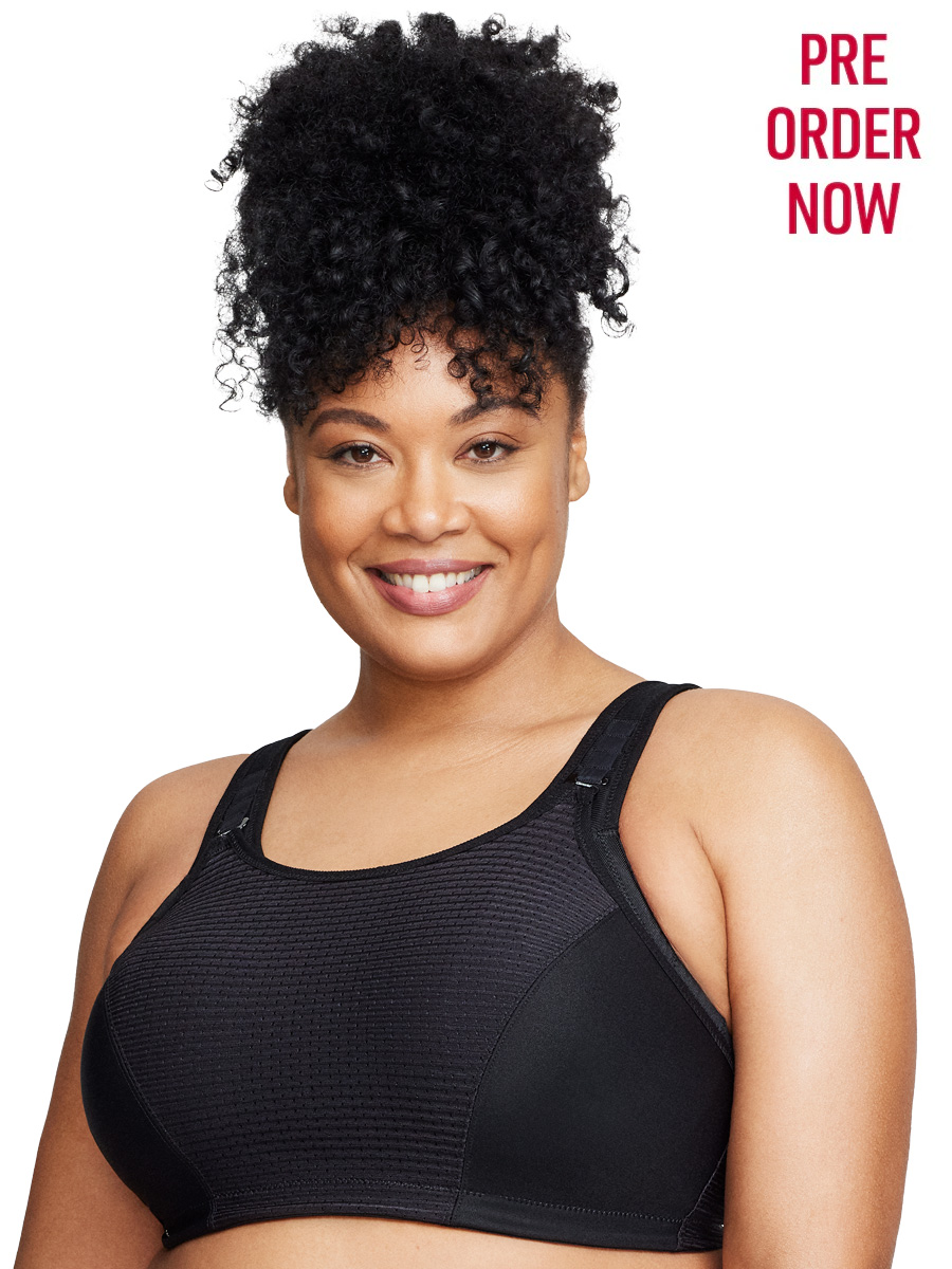Glamorise Bra 1166 Custom Control Sports Bra Black