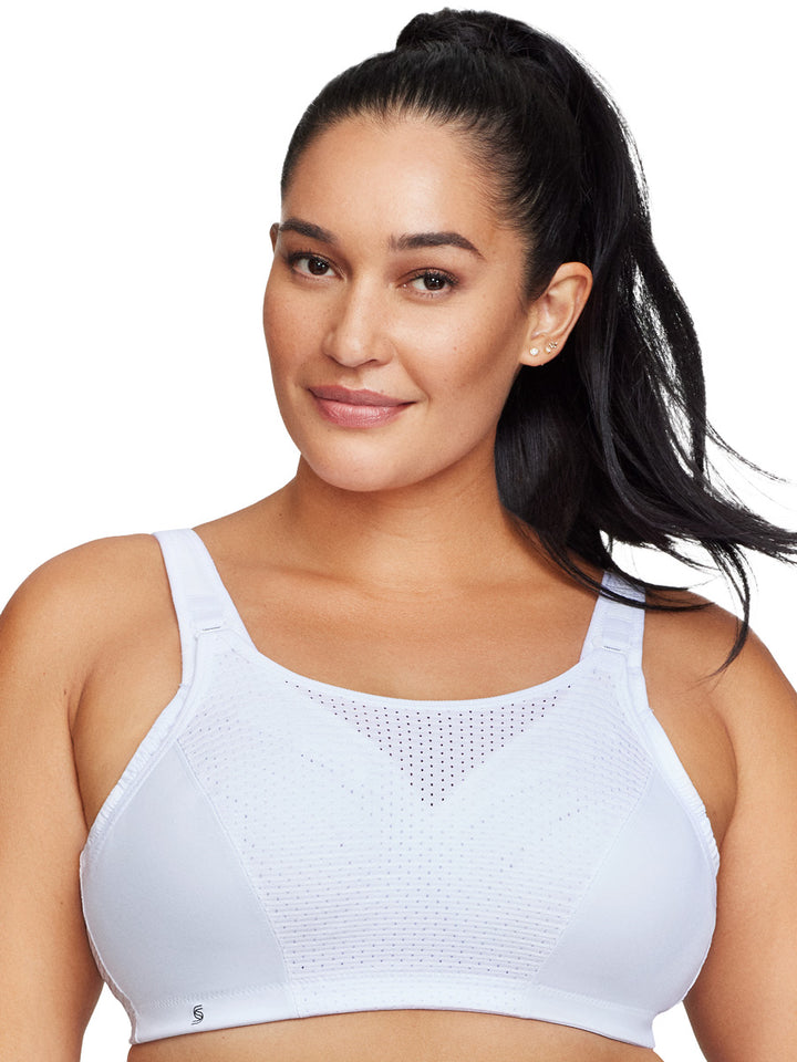 Glamorise Bra 1166 - Custom Control Sports Bra - White