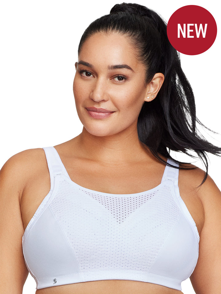 Glamorise Bra 1166 - Custom Control Sports Bra - White