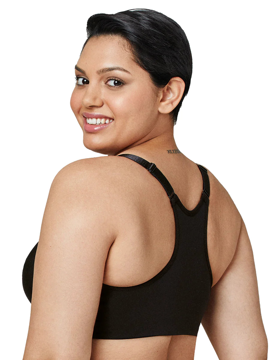 In Stock 1247 - Front Close Smoothing Underwire Bra - Black