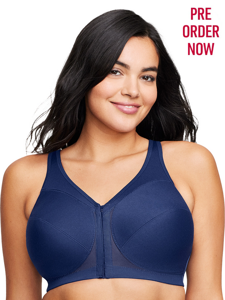 Glamorise Bra 1265 - 360 Support Front-Close Posture - Navy