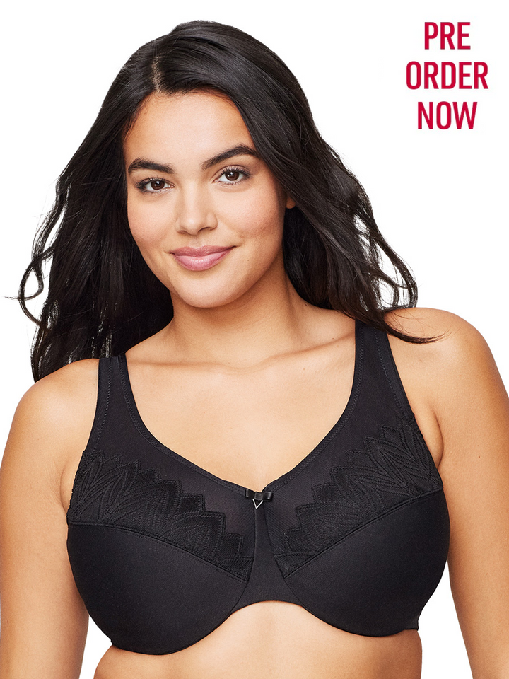 Glamorise Bra 9003 - WonderWire Minimizer Bra - Black