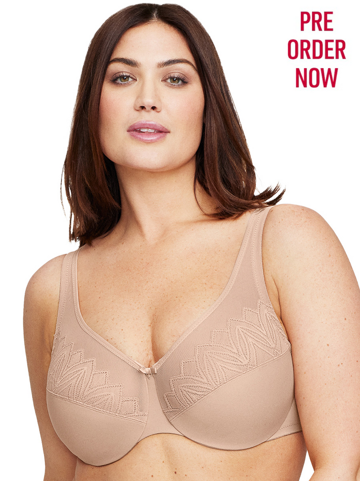 Glamorise Bra 9003 - WonderWire Minimizer Bra - Cafe