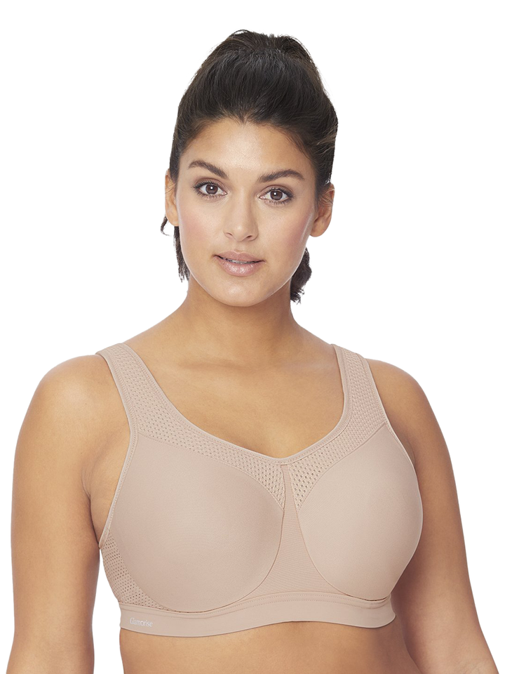 GLAMORISE BRA 9066 - HIGH IMPACT SEAMLESS SPORTS BRA - CAFE - Dale and Waters