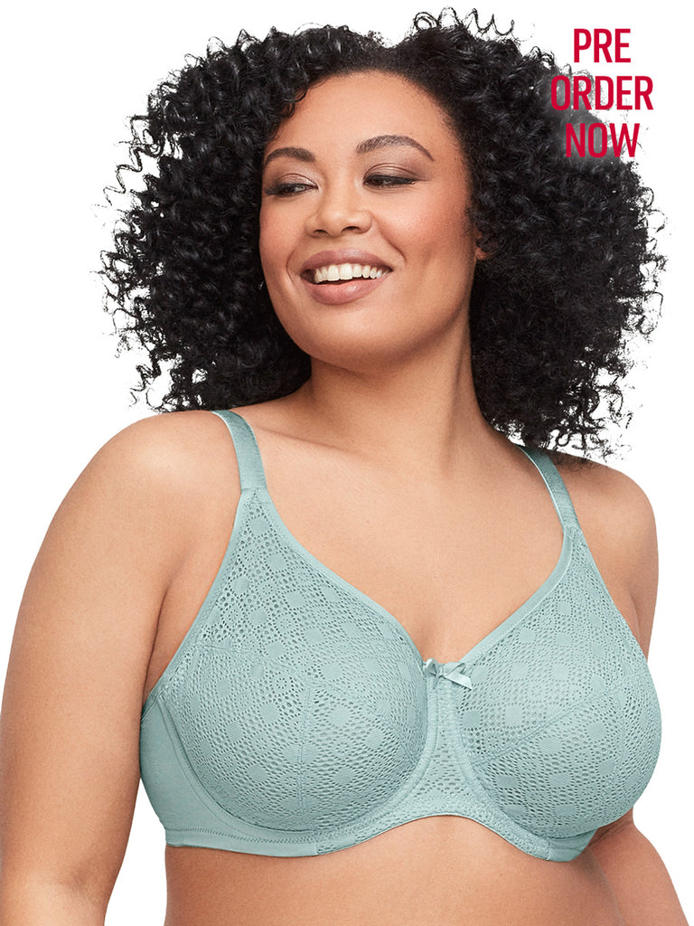Glamorise Bra 9245 - Allover Lace Front-Close Underwire Bra - Beige – Dale  and Waters