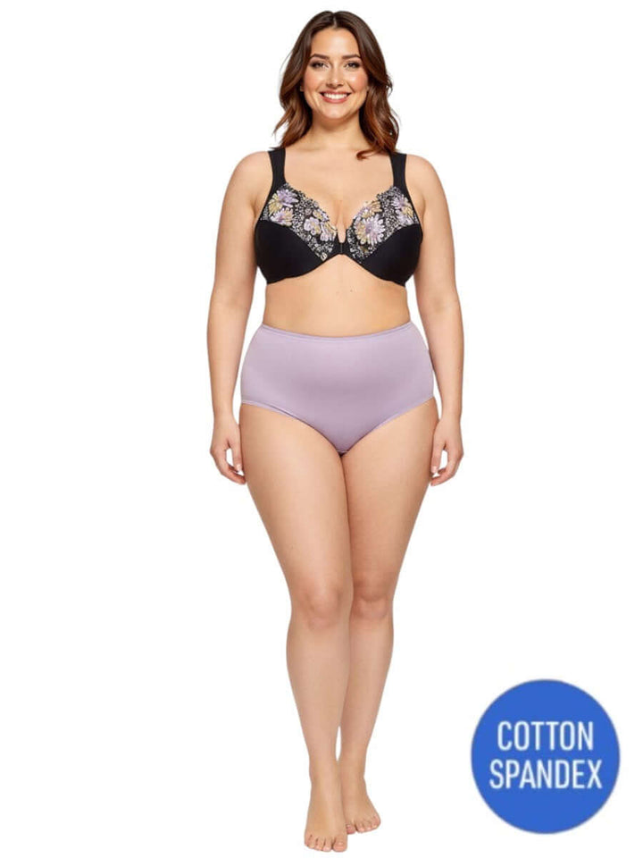 Full Briefs - BCS1010 Cotton Spandex - Purple
