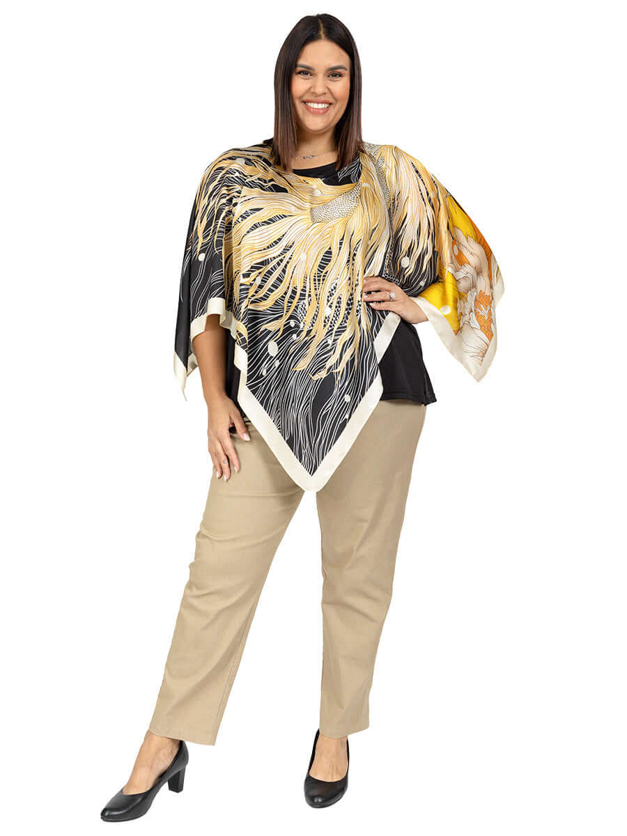 Golden Meadow Shawl - Yellow Print Accessories Scarves & Shawls Dale and Waters