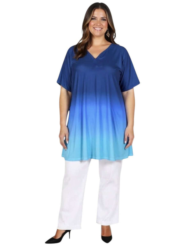 Icelynn Tunic - Blue Ombre**
