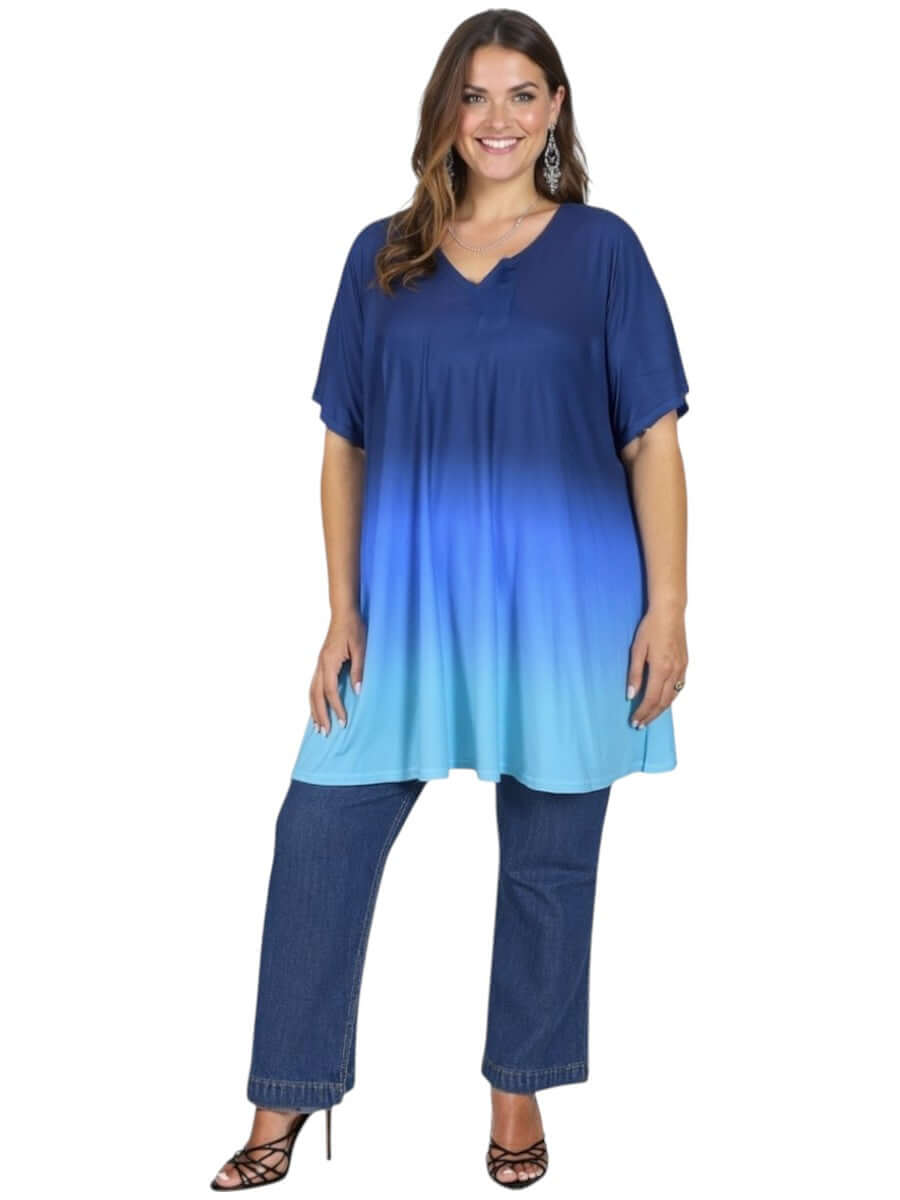 Icelynn Tunic - Blue Ombre**