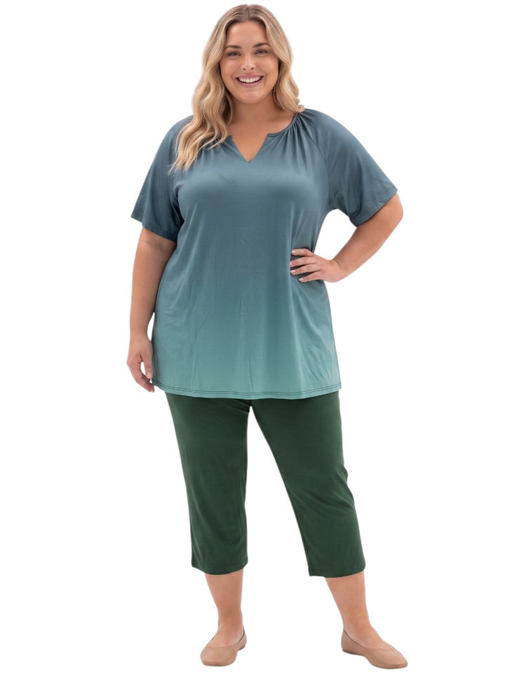 Icelynn Tunic - Teal Ombre