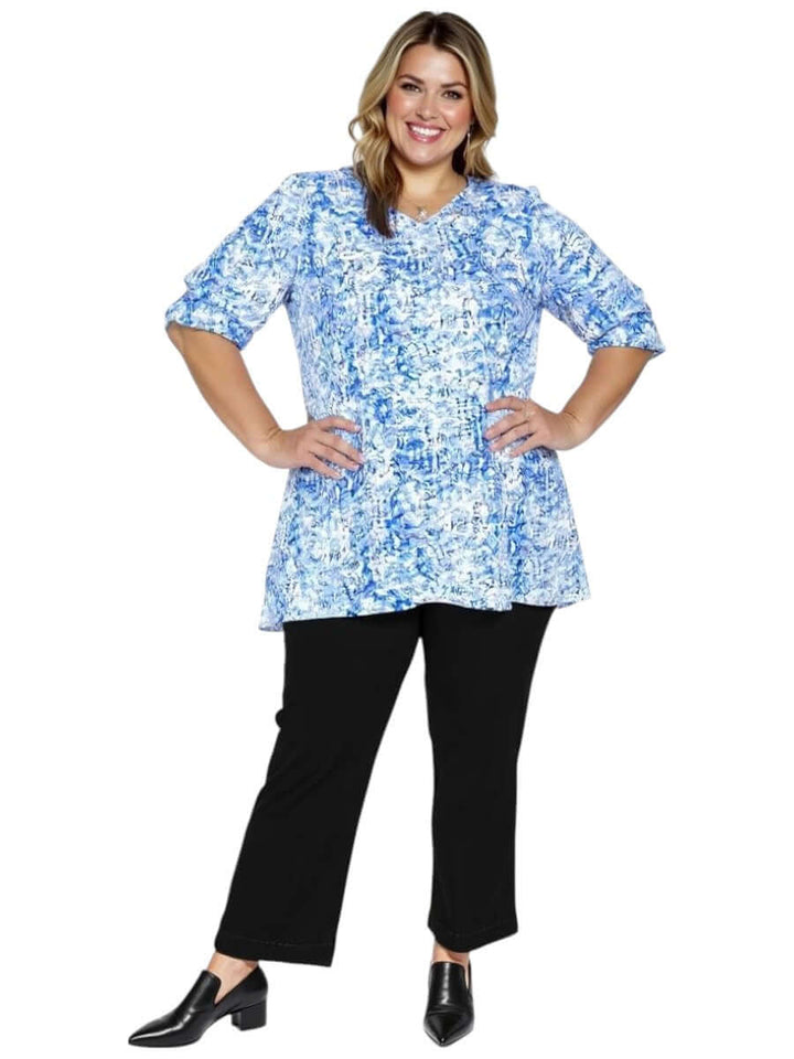 Indigo Top - Blue Print