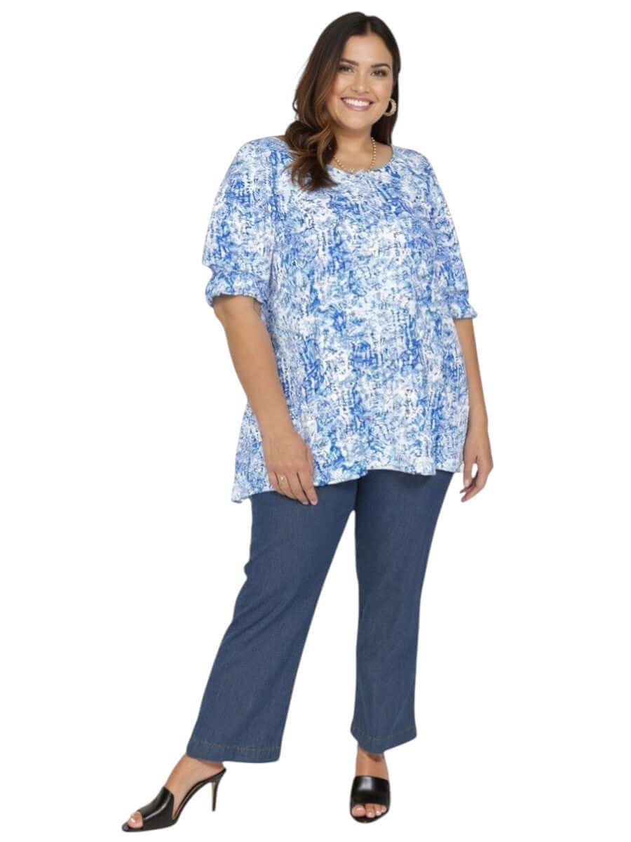 Indigo Top - Blue Print