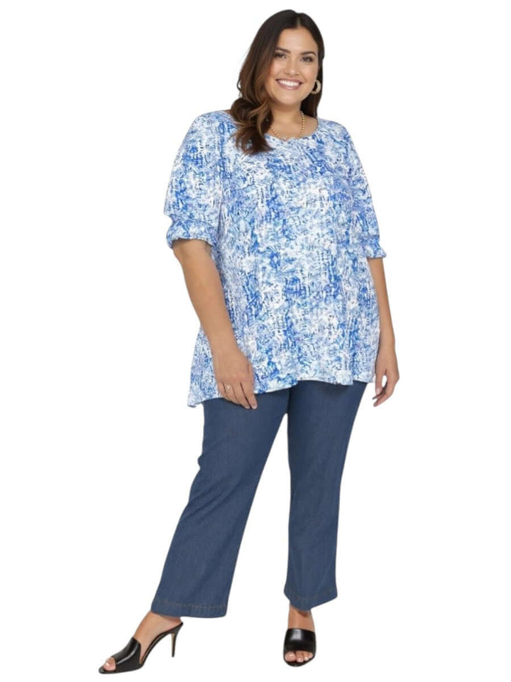 Indigo Top - Blue Print