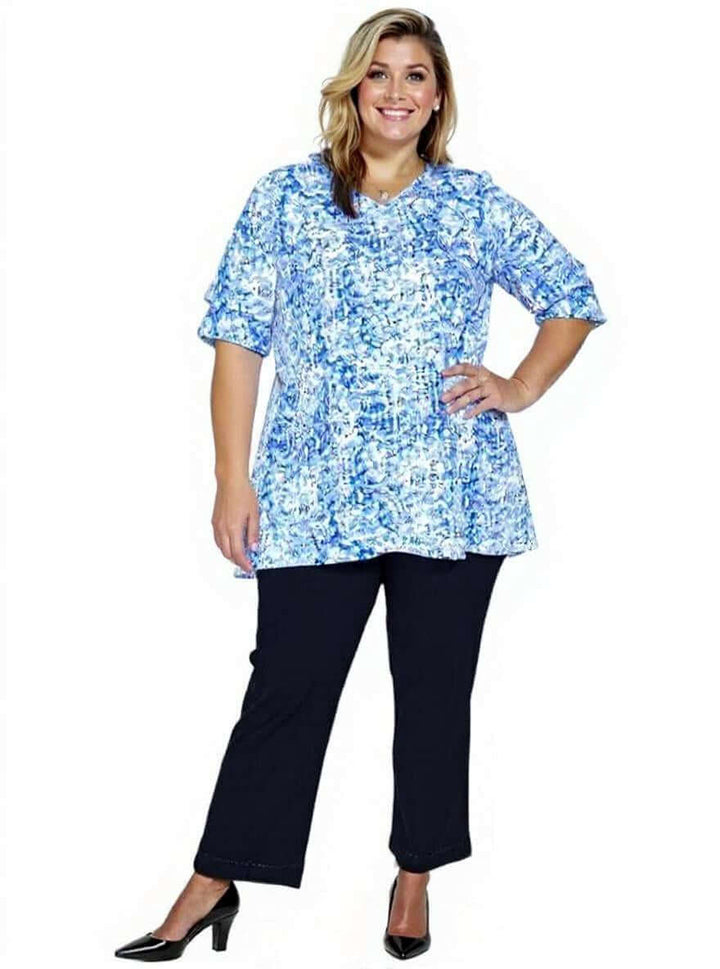 Indigo Top - Blue Print