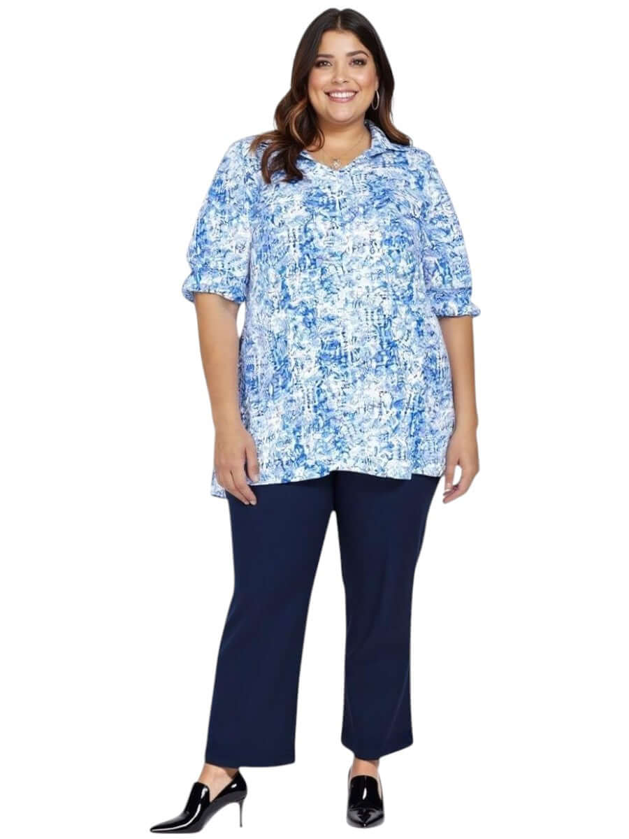 Indigo Top - Blue Print