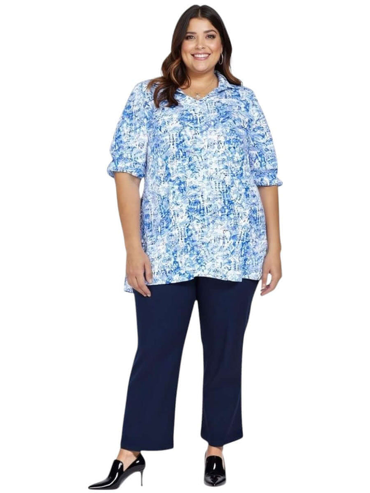 Indigo Top - Blue Print