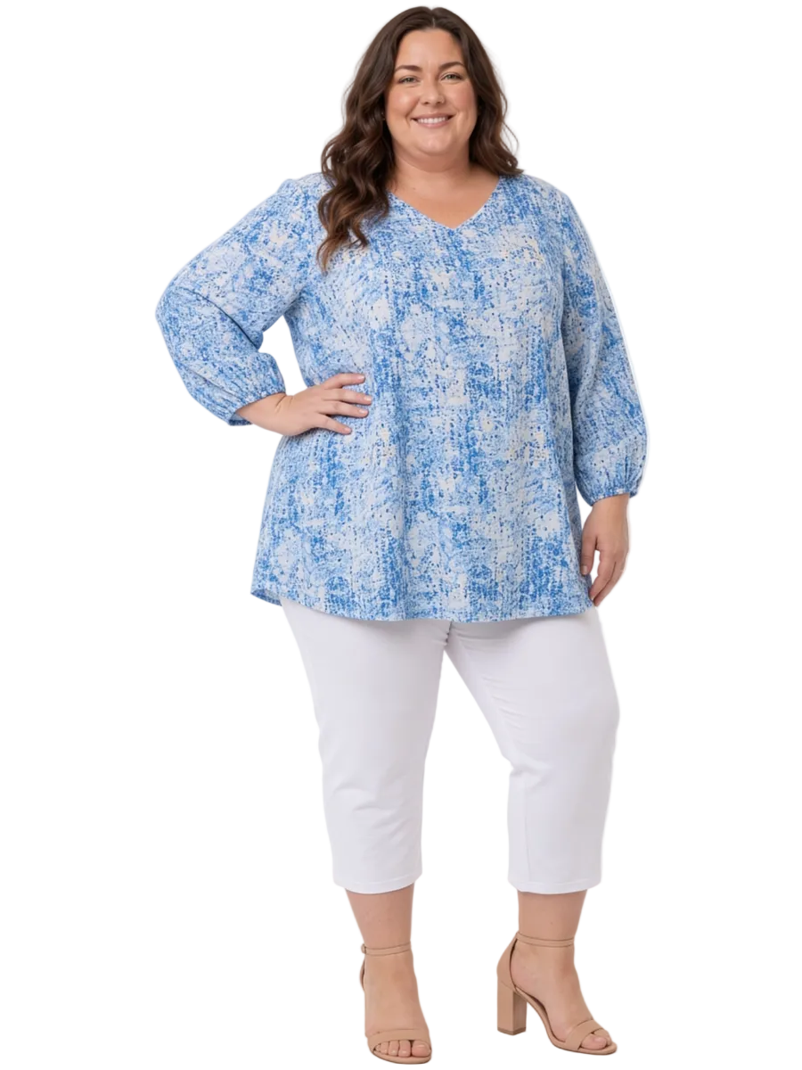 Indigo Top - Blue Print