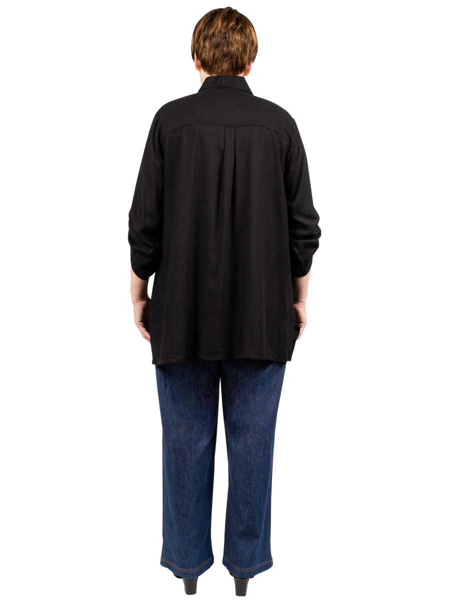 Classic Collar Blouse - Black - Dale and Waters
