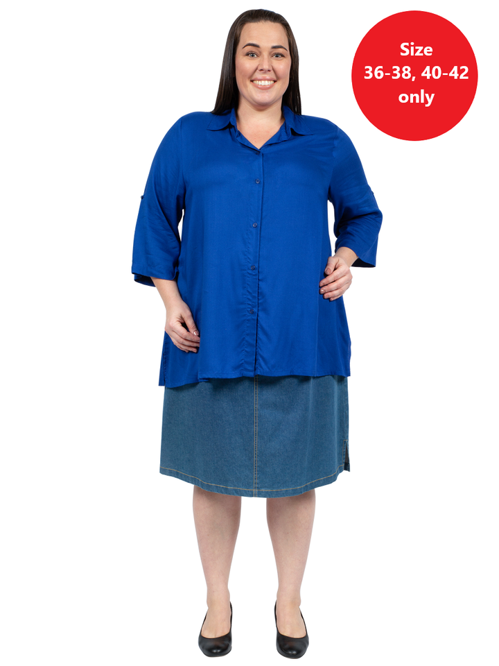 Classic Collar Blouse - Blue*