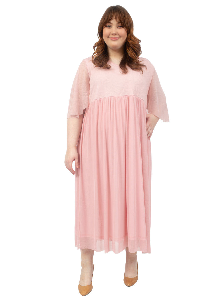 Adele Shimmer Dress - Pink*