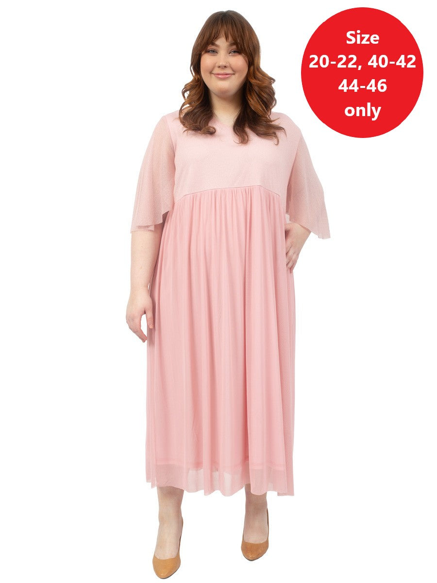 Adele Shimmer Dress - Pink*