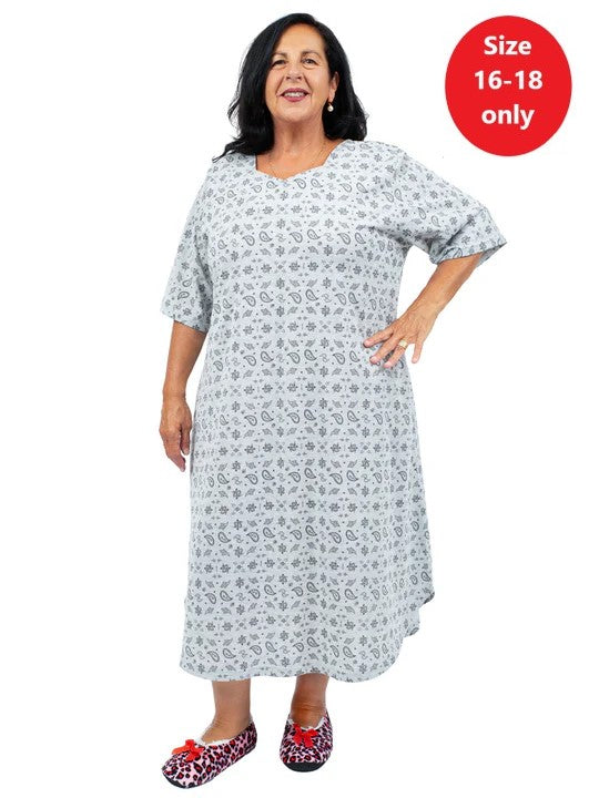 Madison Nightie - Grey Print** - Dale and Waters