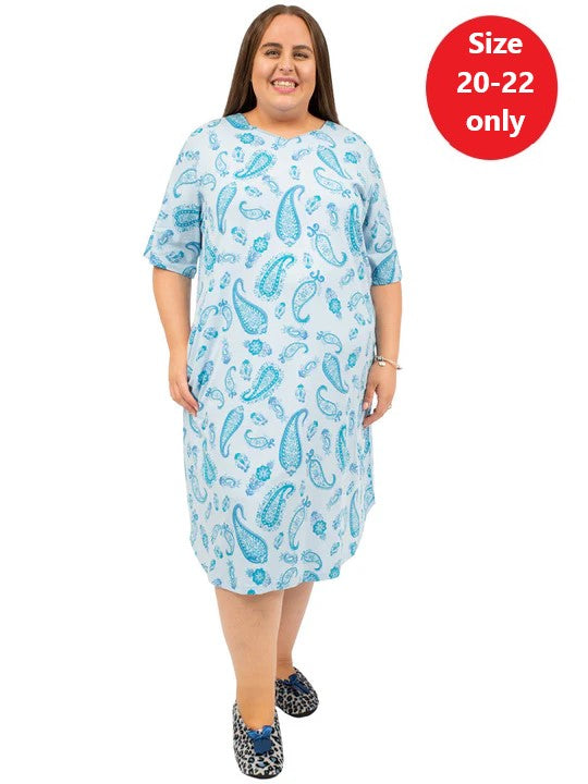 Madison Nightie - Blue Print** - Dale and Waters