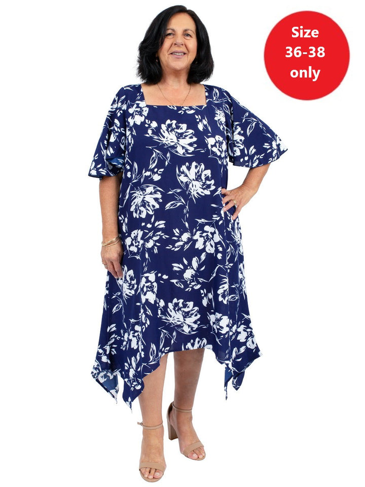 Blue Reflections Dress - Print** - Dale and Waters