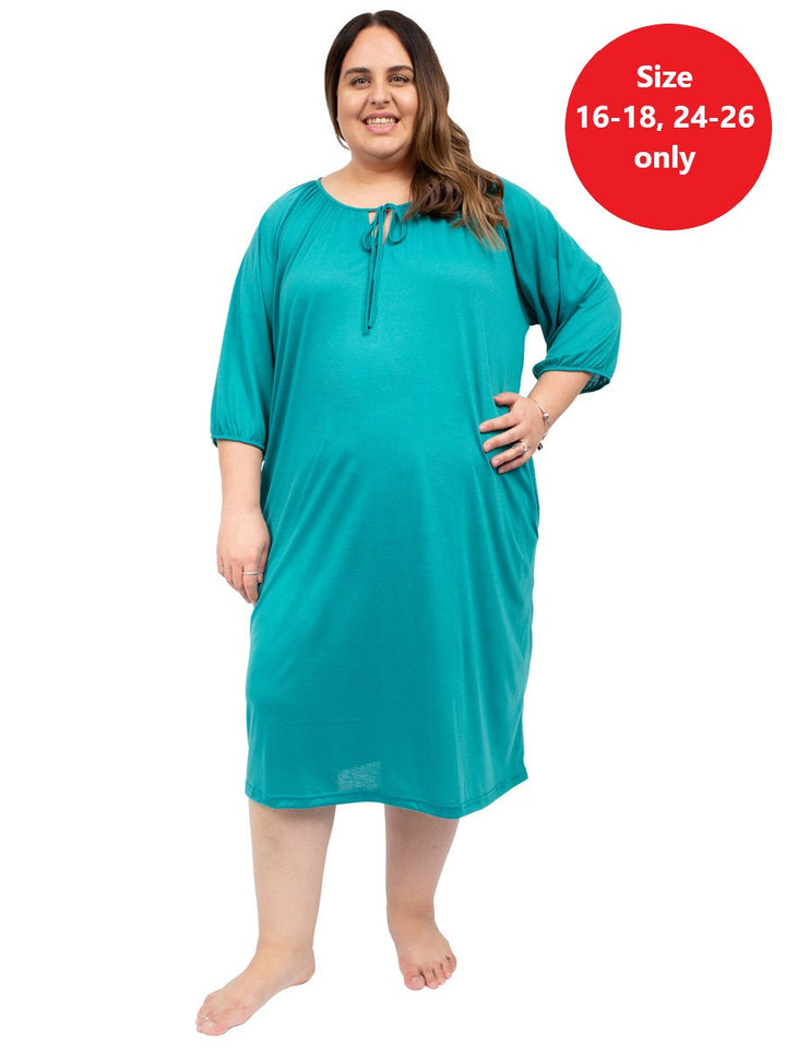 Brigitta Nightie - Aqua**