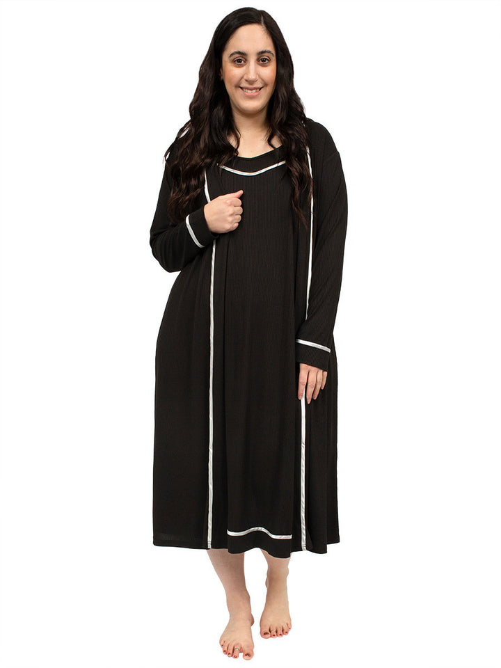 Kelsey Dressing Gown - Black*