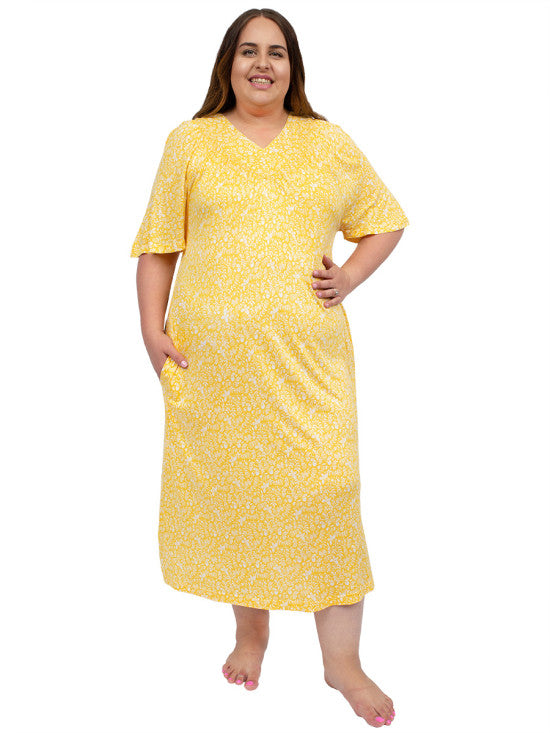 Jazmyn Fields Dress - Print** (Lounge/Sleepwear)