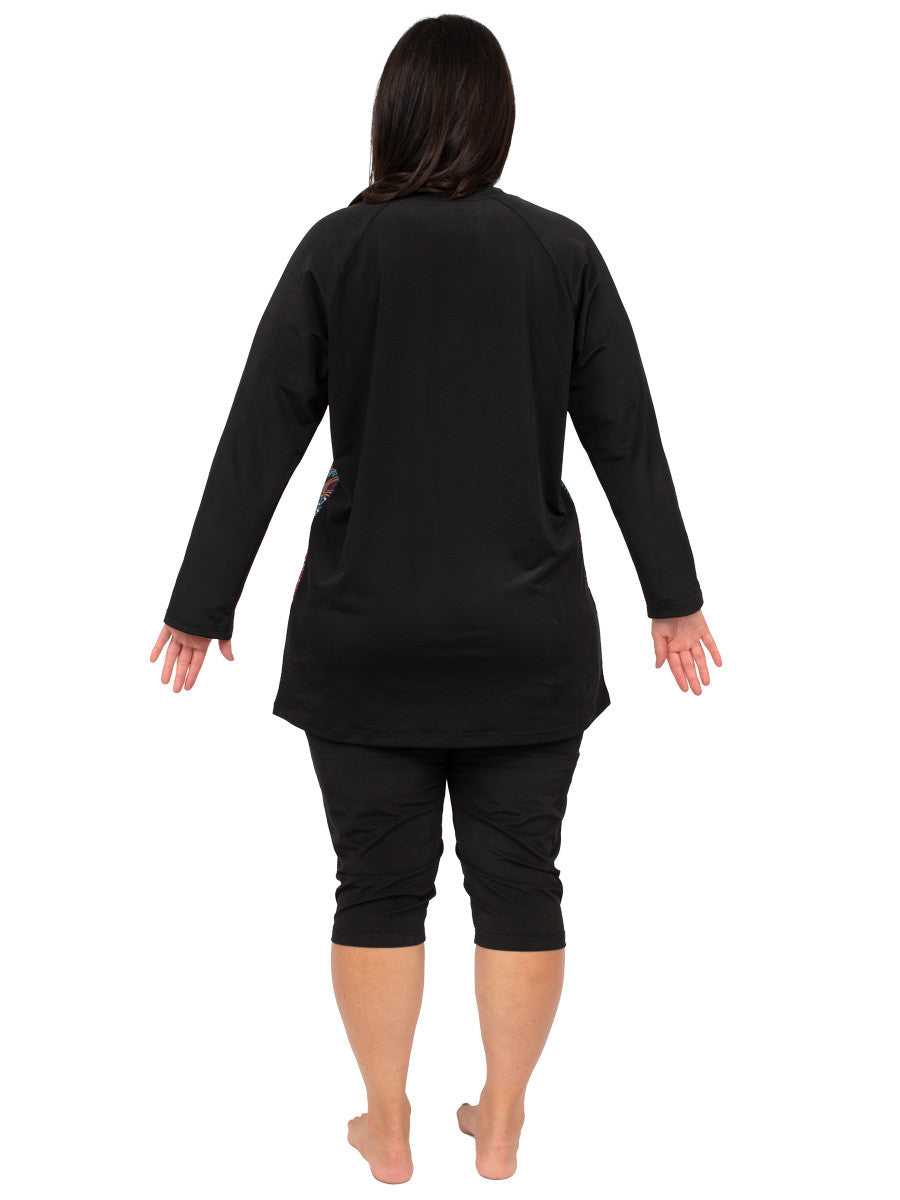 SAMPLE ONLY - 3/4 Swim Leggings - Chlorine Resistant - Black Samples Dale and Waters