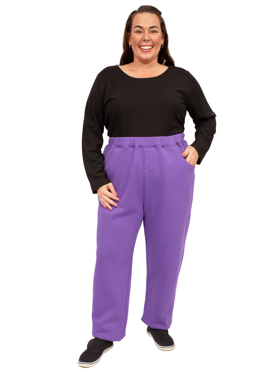 Dorothea Fleece Pants - Purple