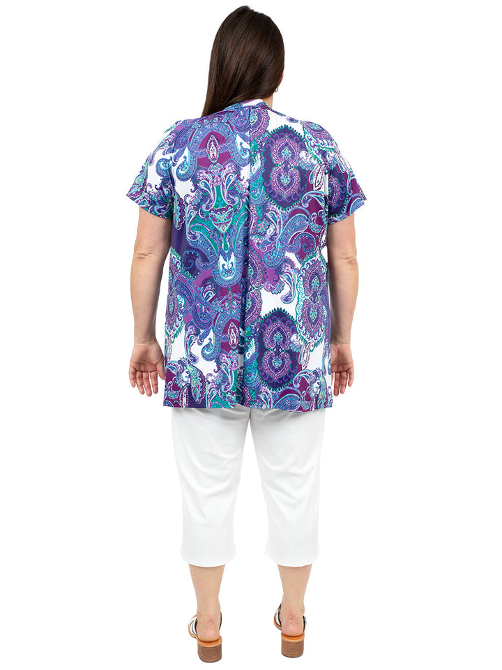 Arcade Top - Purple Print**