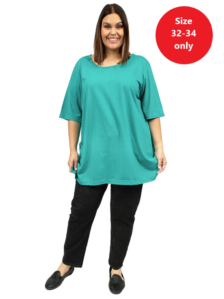 Longline Tee - Teal**