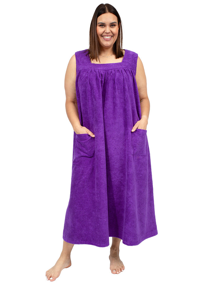 Carina Terry Dress - Purple
