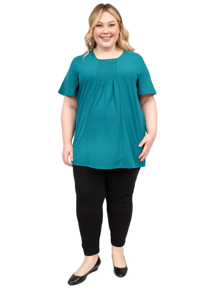 Mistletoe Pleat Top - Teal*