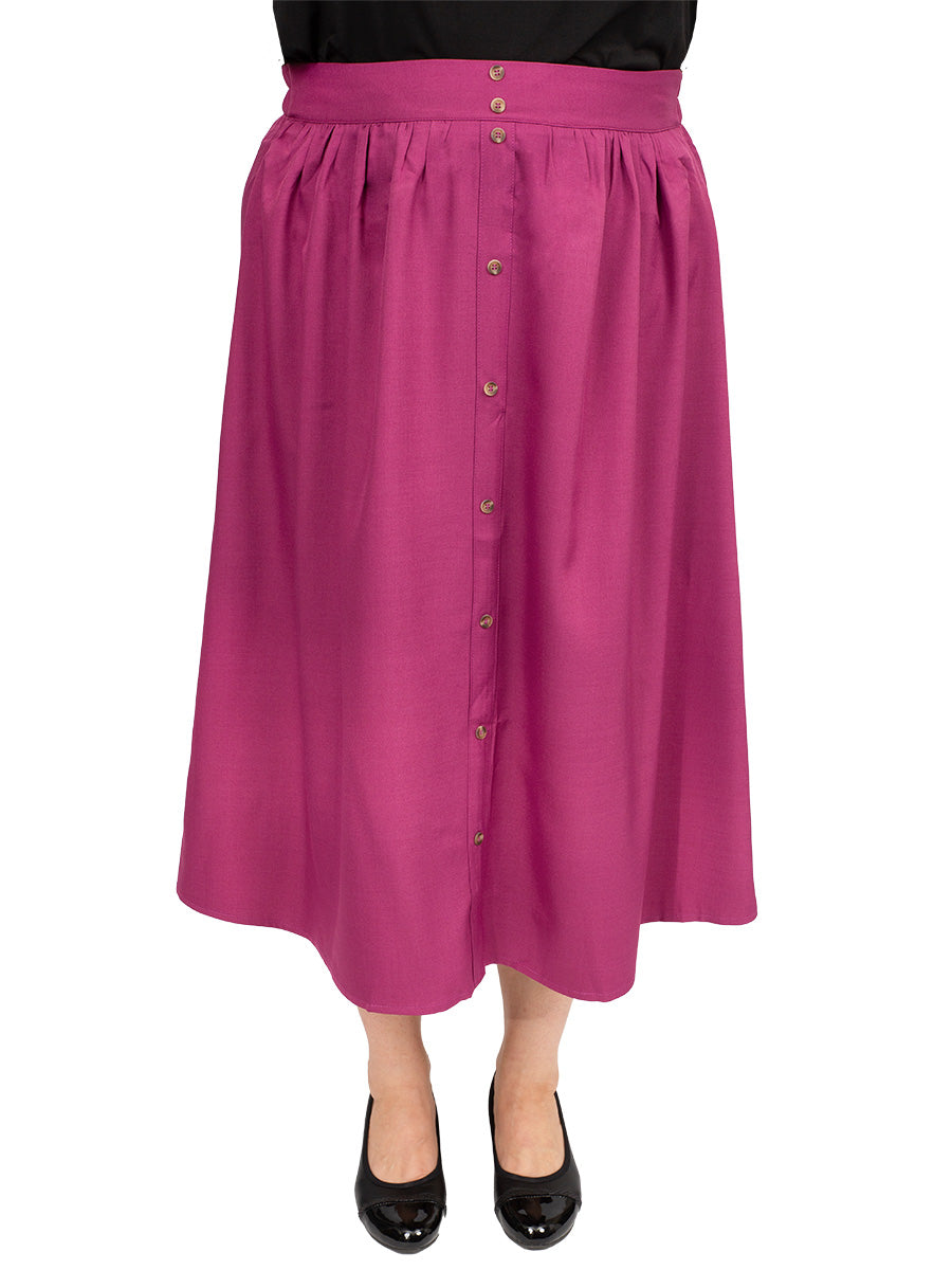 SAMPLE ONLY - Gatehouse Skirt - Wine** - Dale and Waters