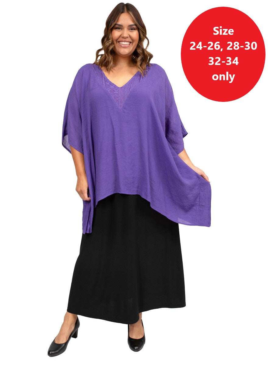 Harlow Kaftan Top - Purple*