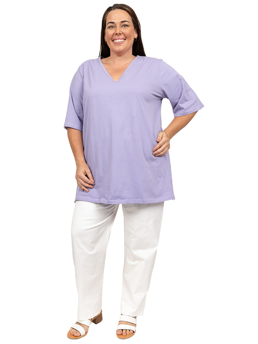 Everyday V-Neck Tee - Wisteria