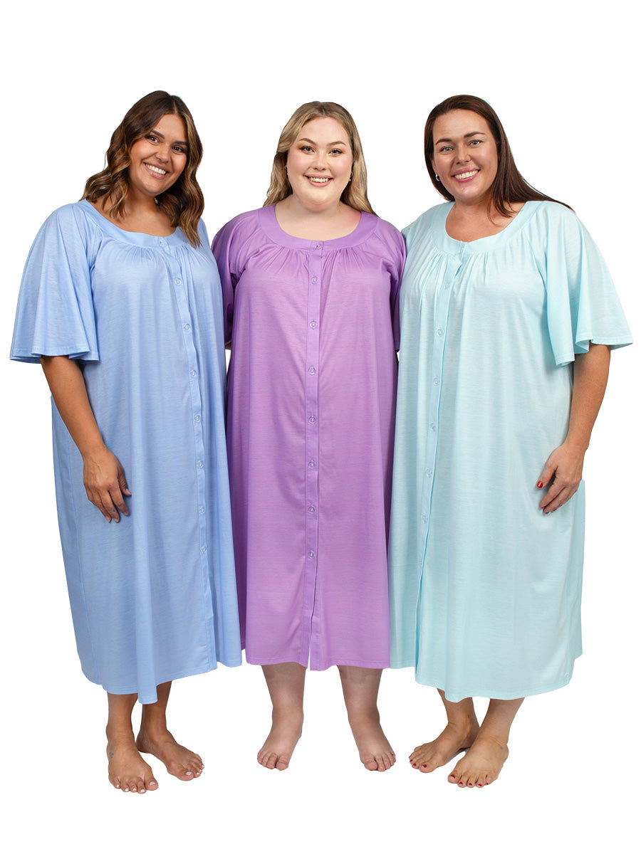 Buy Floral Grey Indian Cotton Women,s Summer Kimono Sleeping Gown Beachwear  Bathrobe Night Wear Dress (XL) Online at Low Prices in India - Amazon.in