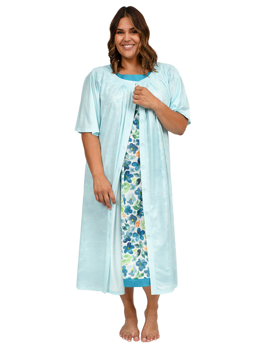 Summer Dressing Gown - Mint* - Dale and Waters