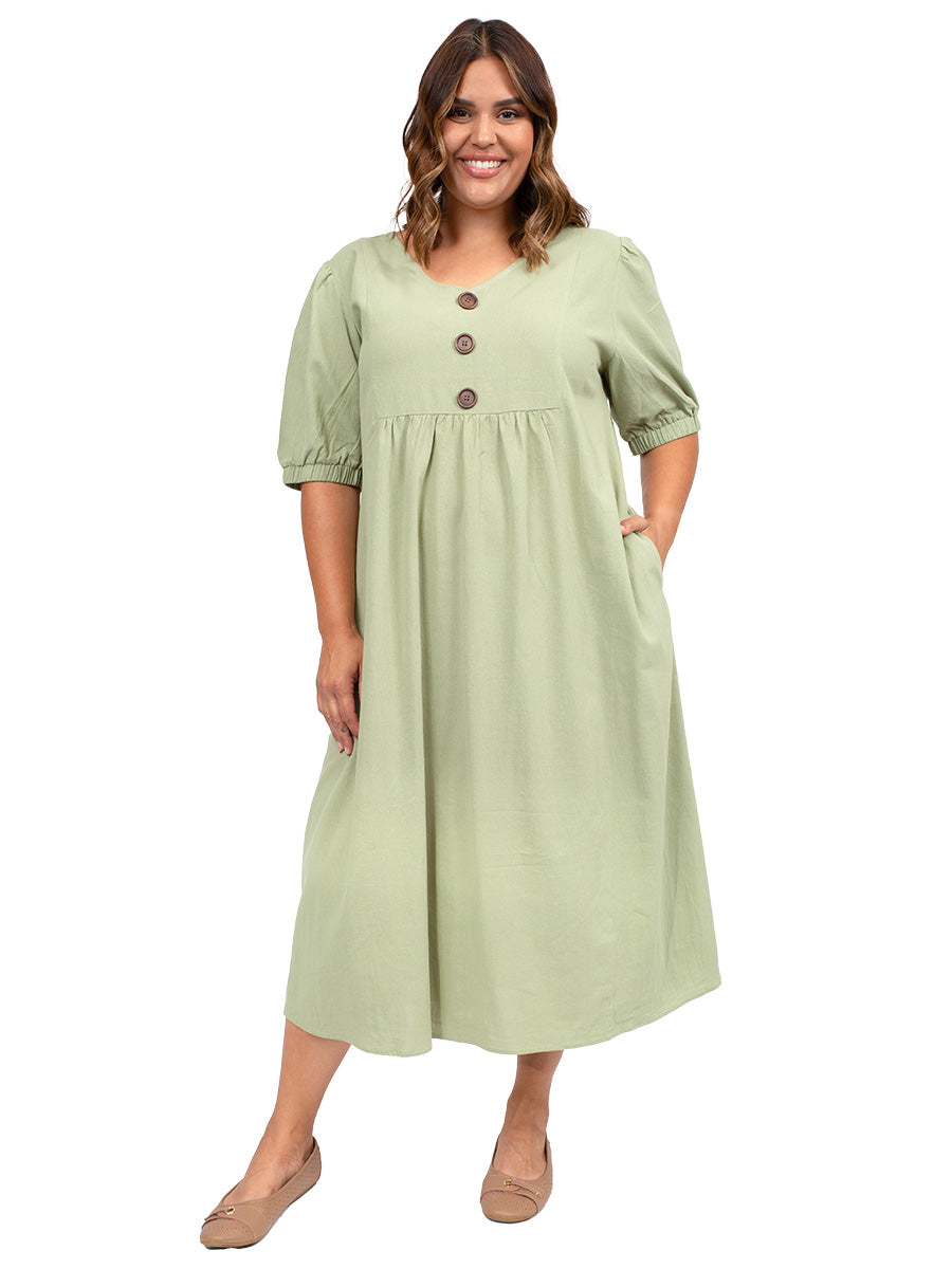 Darby Way Dress - Olive - Dale and Waters