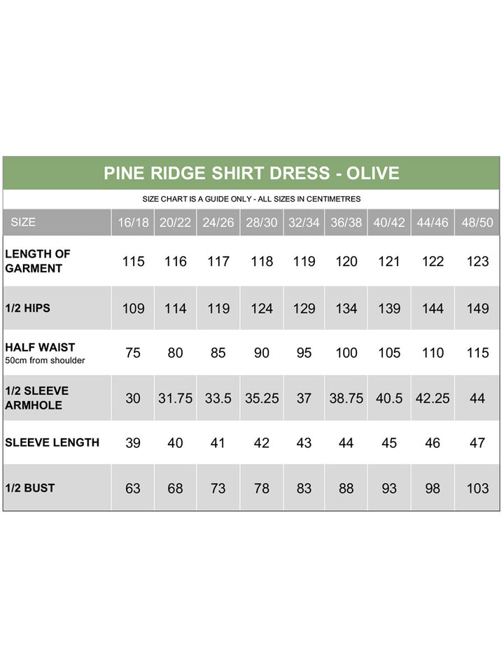 Pine Ridge Shirt Dress - Olive