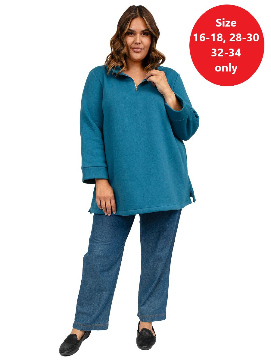 Horton Fleece Jumper - Teal*