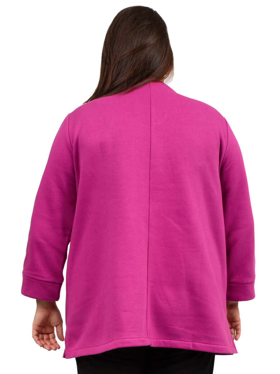Reuben Fleece Jumper - Raspberry**
