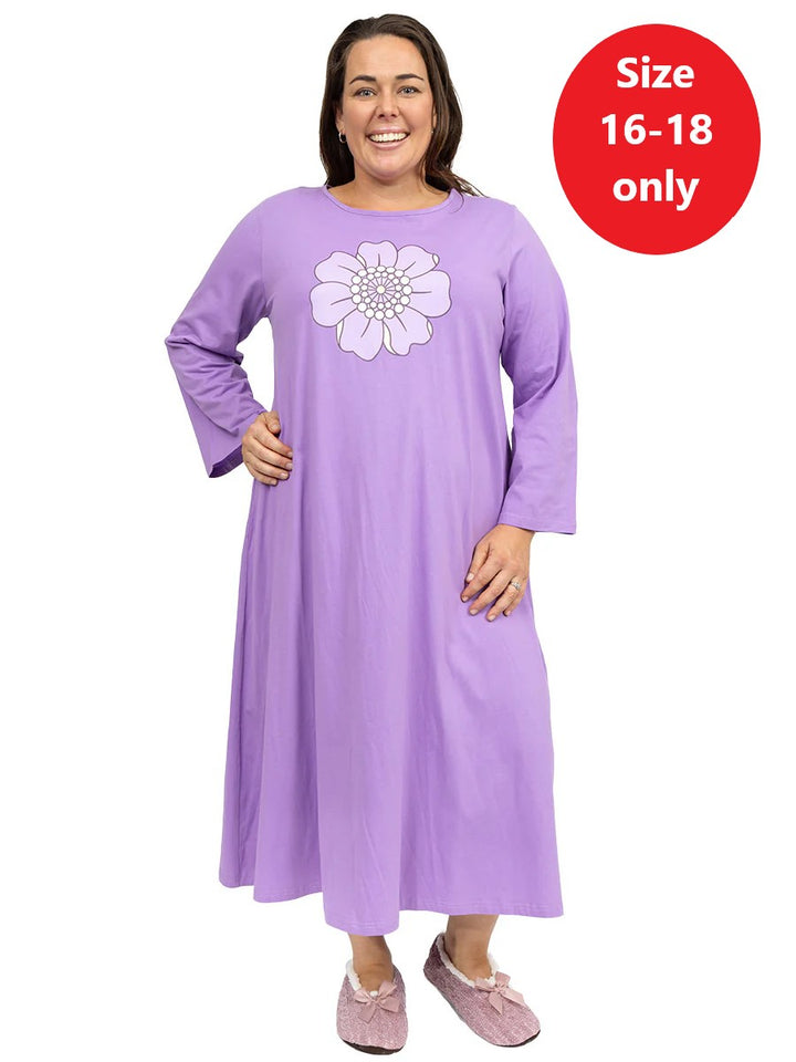 Agatha Sleep Tee Nightie - Lilac** - Dale and Waters