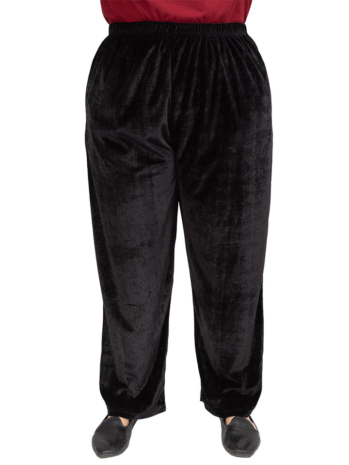 Celia Velour Pants - Black